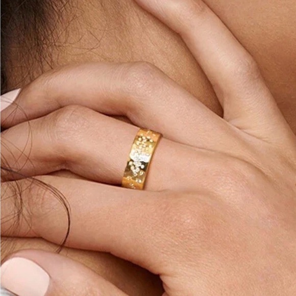 Ippolita 18K Gold Ring with Diamonds sz 7 - Picture 2 of 5